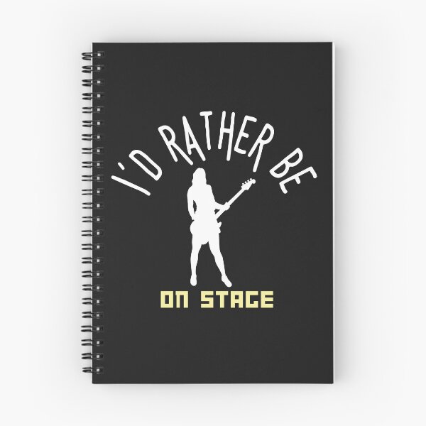 Item preview, I´d rather be on music stage, female bass guitarist White text and image. Gifts & Merchandise.  designed and sold by LindaLG.