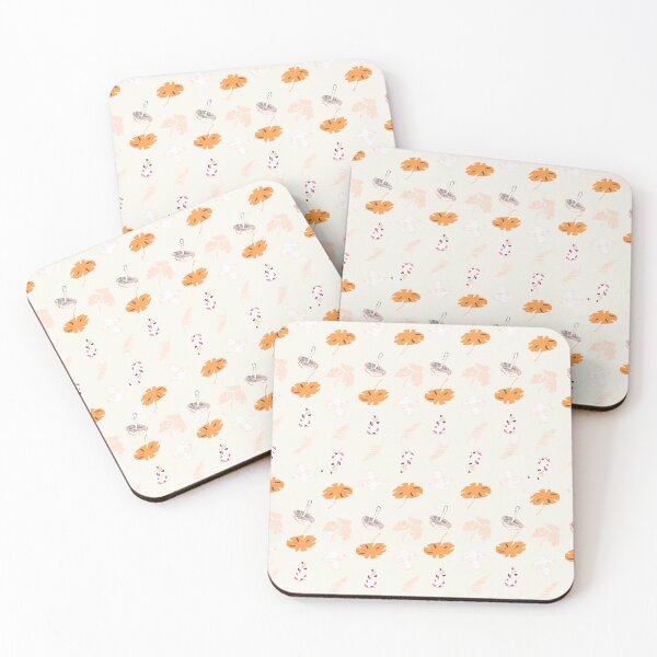 Item preview, Creamy Forest Whimsy: Gray, Orange, Purple Mushroom & Monstera designed and sold by ara-designs.