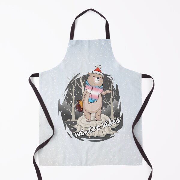 Item preview, Winter Vibes, Bear With Scarf In Transgender Flag Colors designed and sold by Savchuk-Vova.