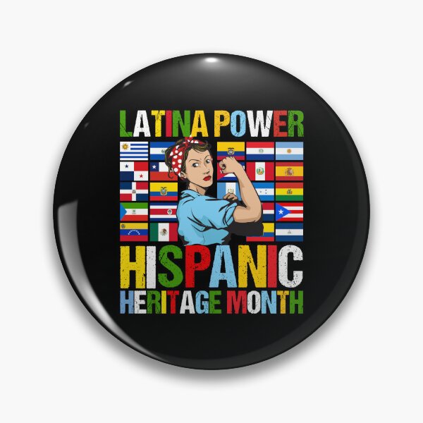 Item preview, National Hispanic Heritage Month Spanish All Flags Latina Power Women designed and sold by Salmaniix.