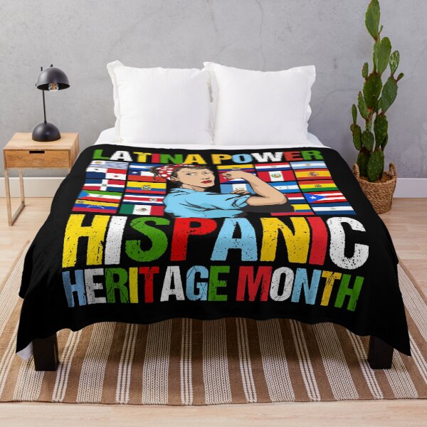 Item preview, National Hispanic Heritage Month Spanish All Flags Latina Power Women designed and sold by Salmaniix.