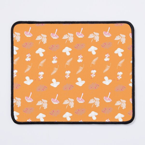 Item preview, Orange Jungle Harmony: White, Orange Mushroom & Monstera designed and sold by ara-designs.