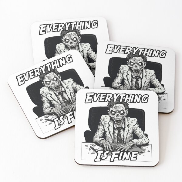 Item preview, Office Zombie Everything Is Fine designed and sold by Anbe_design.
