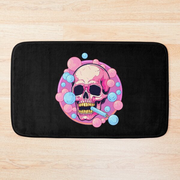 Item preview, Colorful Bubblegum Skull Lollipop Pink and Blue Sweets Juicy Spooky Halloween designed and sold by BubbleBone.