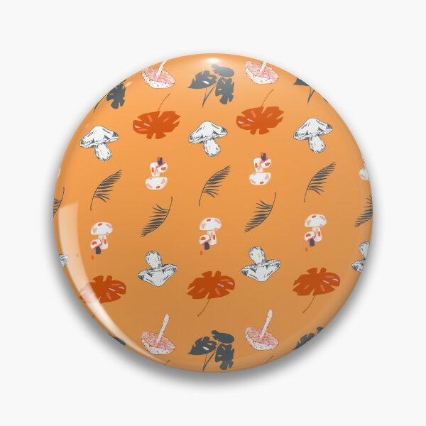 Item preview, Orange Grove Harmony: White, Gray, Red Mushroom & Monstera designed and sold by ara-designs.