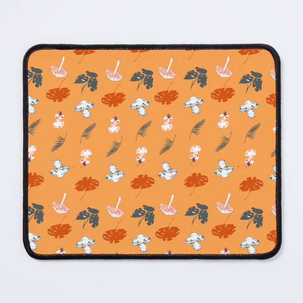 Item preview, Orange Grove Harmony: White, Gray, Red Mushroom & Monstera designed and sold by ara-designs.