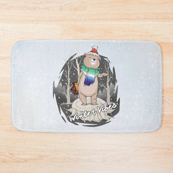 Item preview, Winter Vibes, Bear With Scarf In Gay Flag Colors designed and sold by Savchuk-Vova.