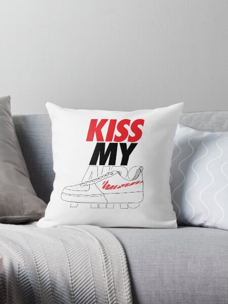 Item preview, Kiss my airs black and red quote designed and sold by Rarostudio.