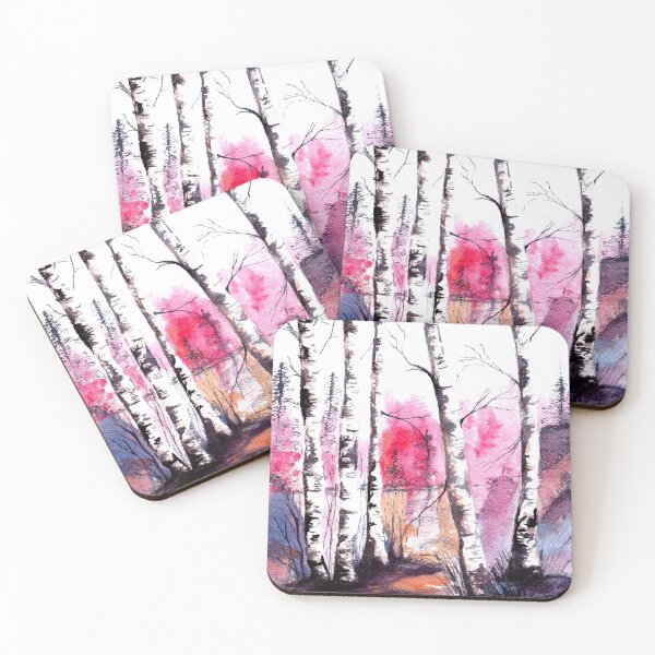 Item preview, Landscape, landscape with a view of trees, birches and a lake designed and sold by mon-artist.