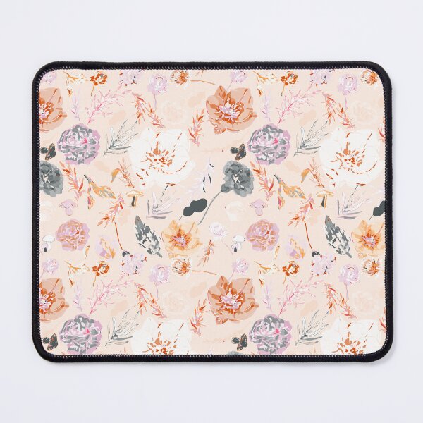Item preview, Soft Purple & Orange Floral Bounty on Pink designed and sold by ara-designs.