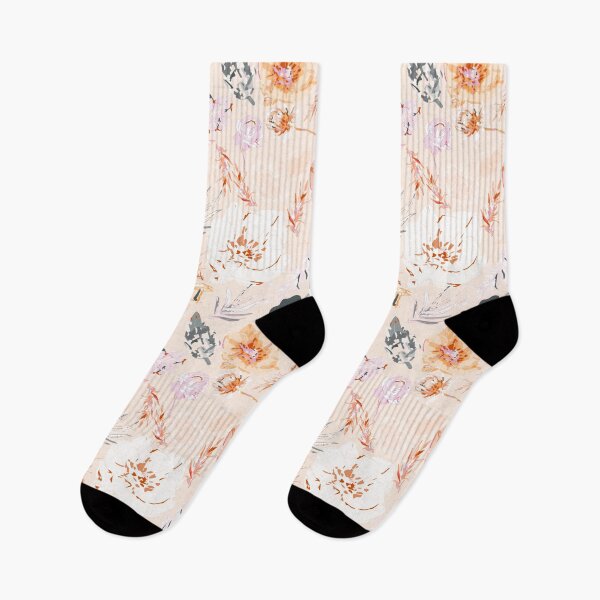 Item preview, Soft Purple & Orange Floral Bounty on Pink designed and sold by ara-designs.