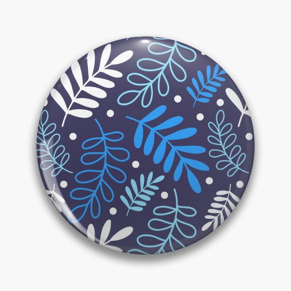 Item preview, Botanical Nature Leaves pattern blue designed and sold by Nicola-Rowe.