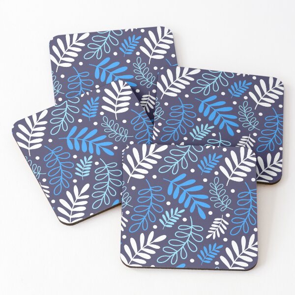 Item preview, Botanical Nature Leaves pattern blue designed and sold by Nicola-Rowe.