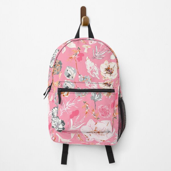 Item preview, Fuchsia Elegance: Soft Pink, White, Orange Big Florals designed and sold by ara-designs.