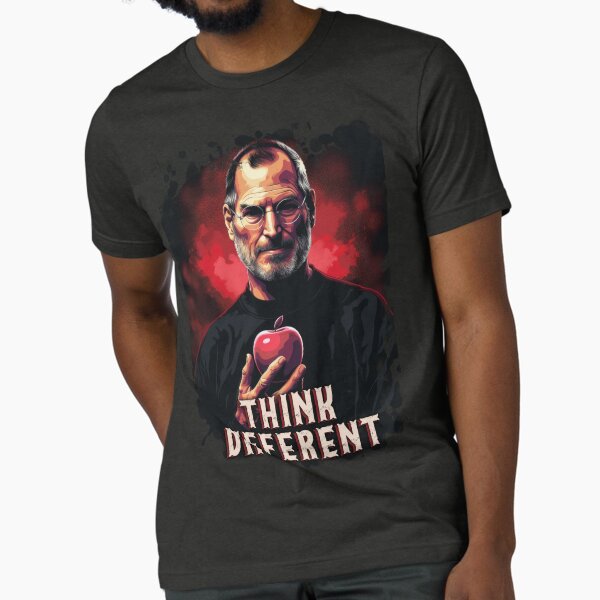 A vintage-style Steve Jobs with an Apple logo "THINK DIFFERENT" Tri-blend T-Shirt