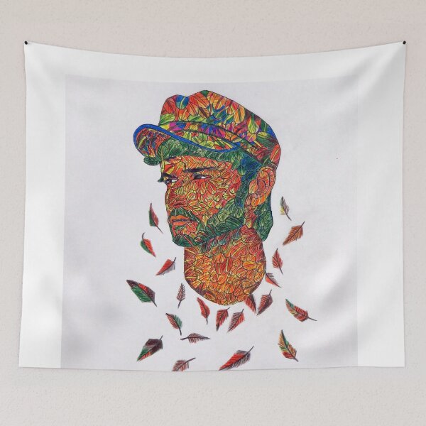 Item preview, Sushant Singh Rajput Leaf Art color drawing designed and sold by MubaraksArt.