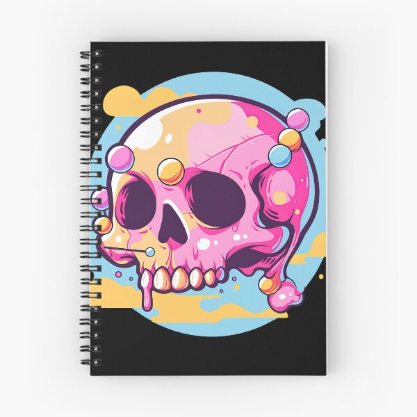 Item preview, Colorful Bubblegum Skull Lollipop Pink and Blue Sweets Juicy Spooky Halloween designed and sold by BubbleBone.