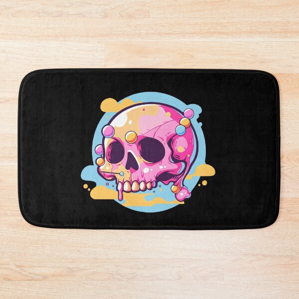 Item preview, Colorful Bubblegum Skull Lollipop Pink and Blue Sweets Juicy Spooky Halloween designed and sold by BubbleBone.