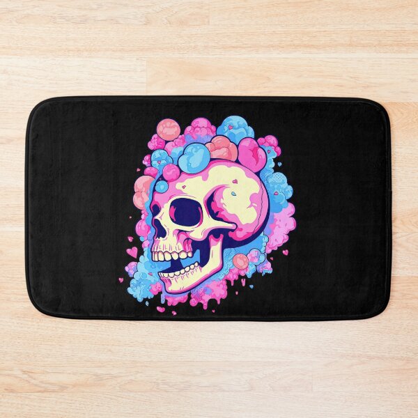 Item preview, Colorful Bubblegum Skull Lollipop Pink and Blue Sweets Juicy Spooky Halloween designed and sold by BubbleBone.
