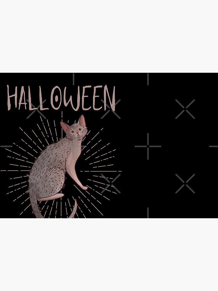 Thumbnail 6 of 6, Bath Mat, Halloween Haunters - Lykoi Werewolf Cat - Halloween design designed and sold by FelineEmporium.