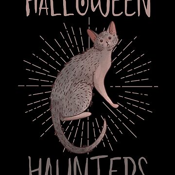 Artwork thumbnail, Halloween Haunters - Lykoi Werewolf Cat - Halloween design by FelineEmporium