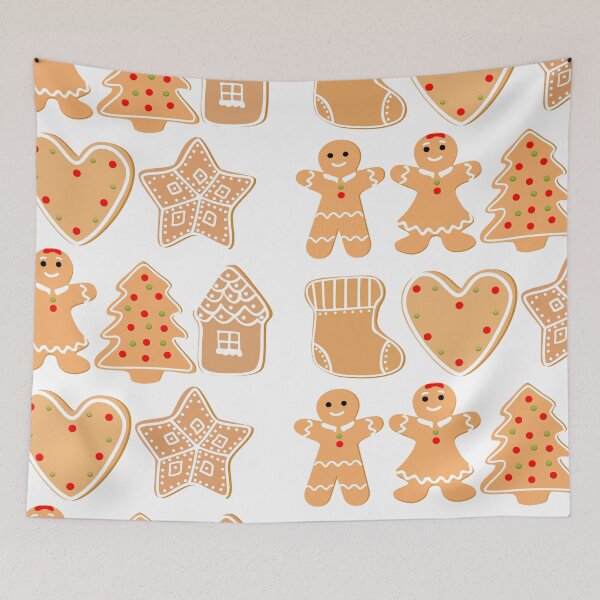 Item preview, Christmas Cookies Pattern Sticker Set - Redbubble Sticker designed and sold by bluehatgraphics.
