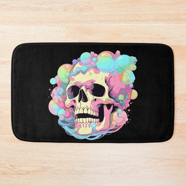 Item preview, Colorful Bubblegum Skull Lollipop Pink and Blue Sweets Juicy Spooky Halloween designed and sold by BubbleBone.