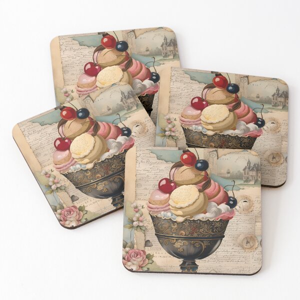 Item preview, Ice Cream Mixed Media collage designed and sold by Angelandspot.