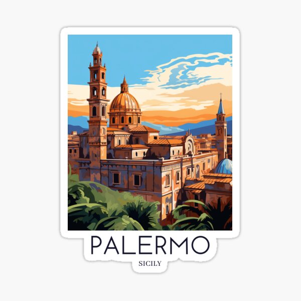 Item preview, A Pop Art Travel Print of Palermo - Sicily - Italy designed and sold by StudioRedKoala.
