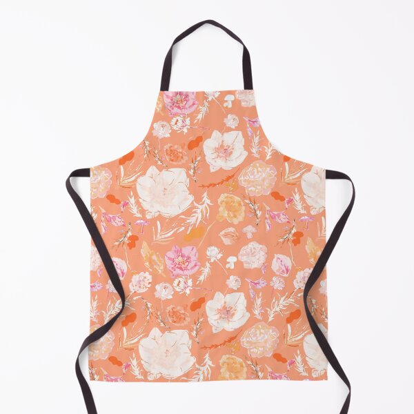 Item preview, Vivid Dark Orange Canvas with Soft Purple, White, and Red Florals designed and sold by ara-designs.