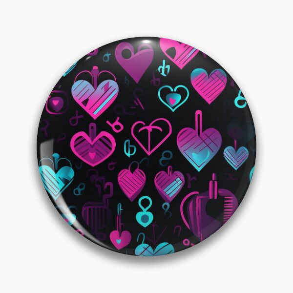 Item preview, Locked heart abstract pattern designed and sold by Digital Dreamtales.