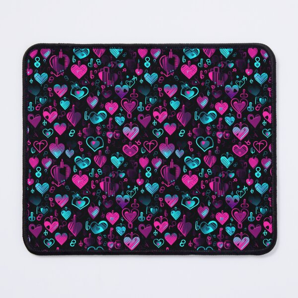 Item preview, Locked heart abstract pattern designed and sold by Digital Dreamtales.