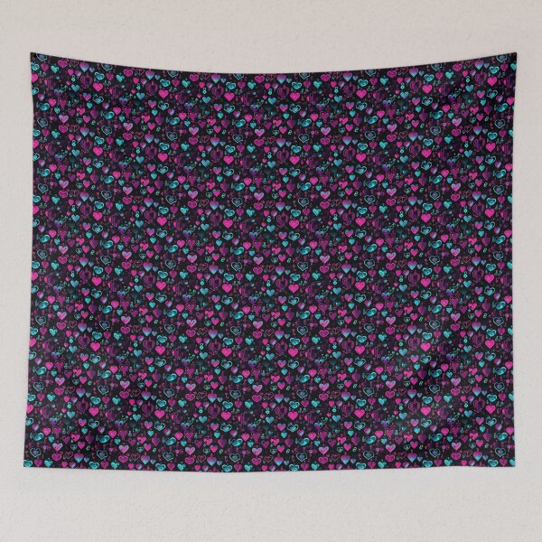Item preview, Locked heart abstract pattern designed and sold by Digital Dreamtales.