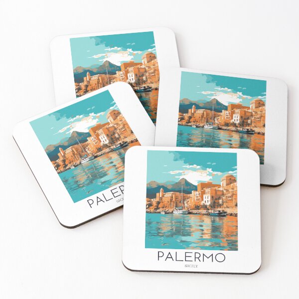 Aperçu de l'œuvre Une impression de voyage Pop Art de Palerme - Sicile - Italie créée et vendue par StudioRedKoala.