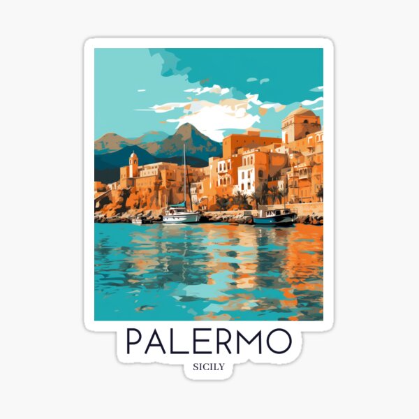 Item preview, A Pop Art Travel Print of Palermo - Sicily - Italy designed and sold by StudioRedKoala.