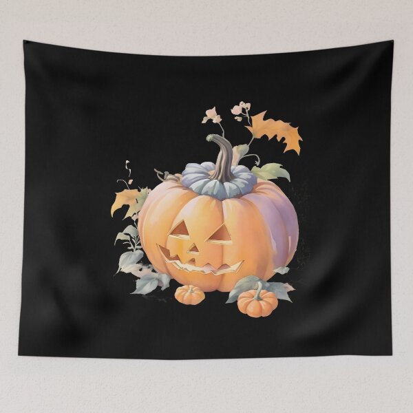 Item preview, Watercolor Hand Drawn Three-Tone Halloween Pumpkin designed and sold by BloomCatB.