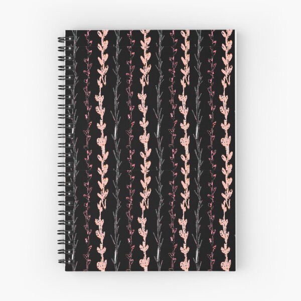 Item preview, Watercolor Vines and Creepers in Pink on Black designed and sold by ara-designs.