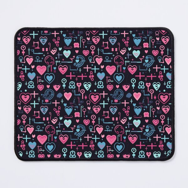 Item preview, Locked heart abstract pattern designed and sold by Digital Dreamtales.