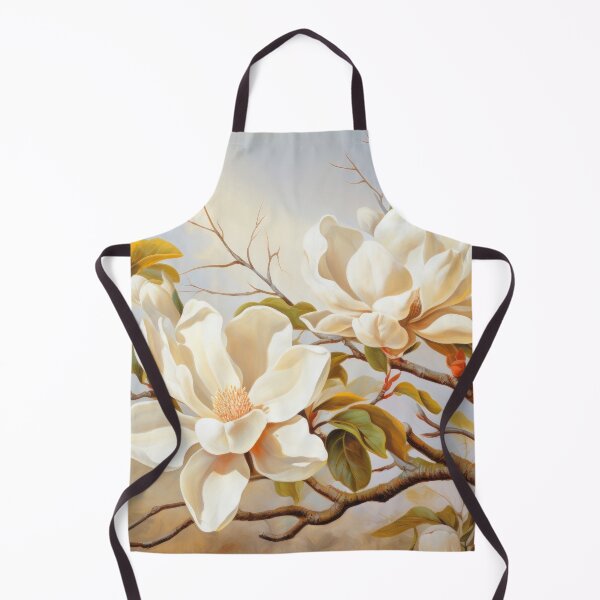 Item preview, White Magnolia Flowers on a Tree Branch Painting. designed and sold by MargaretWiktor.