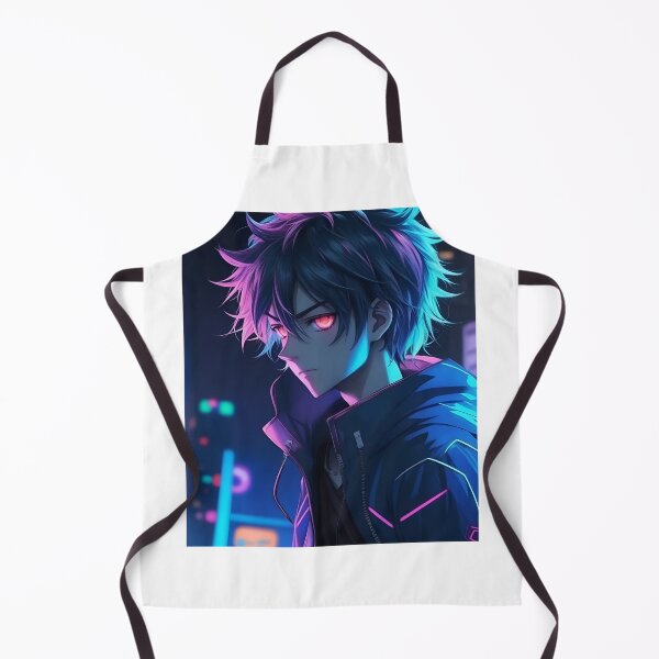 Aperçu de l'œuvre "Neon Devil: Le regard fascinant d'Anime Boy" Coques de téléphone créée et vendue par AyushAIImage01.