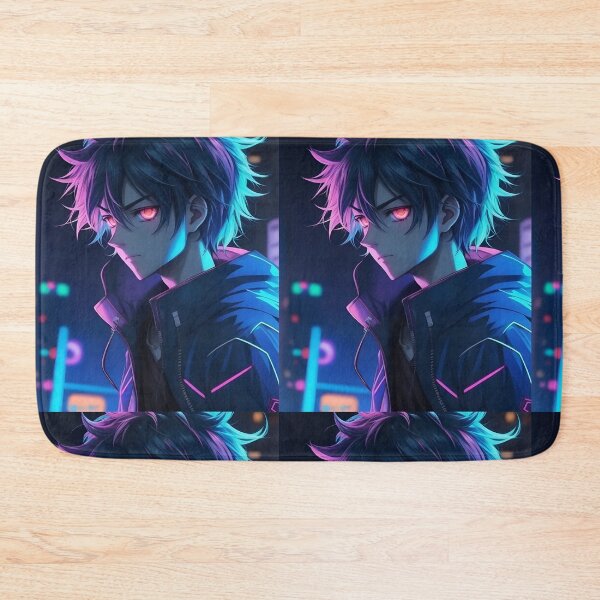 Item preview, "Neon Devil: Anime Boy's Mesmerizing Gaze" Phone Cases designed and sold by AyushAIImage01.