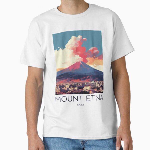 Item preview, A Pop Art Travel Print of Mount Etna - Sicily - Italy designed and sold by StudioRedKoala.