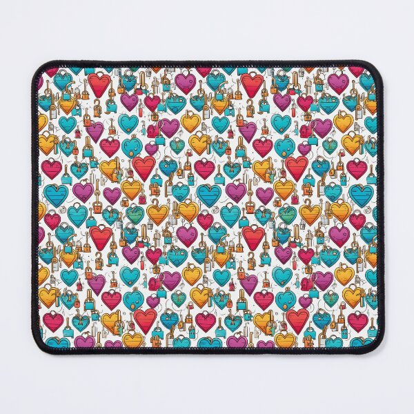 Item preview, Locked heart abstract pattern designed and sold by Digital Dreamtales.