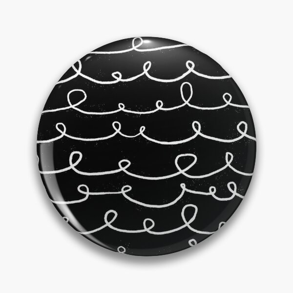 Item preview, playful lines with loops, hand drawn - coordinating pattern from "black cat" collection designed and sold by RenattaZare.