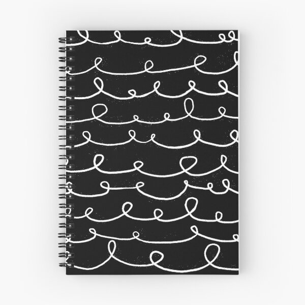 Item preview, playful lines with loops, hand drawn - coordinating pattern from "black cat" collection designed and sold by RenattaZare.