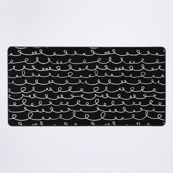 Item preview, playful lines with loops, hand drawn - coordinating pattern from "black cat" collection designed and sold by RenattaZare.