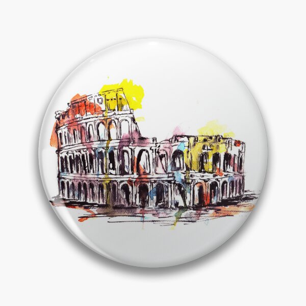 Item preview, Roman Colosseum painted with watercolor paints designed and sold by mon-artist.