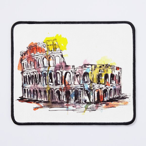 Item preview, Roman Colosseum painted with watercolor paints designed and sold by mon-artist.