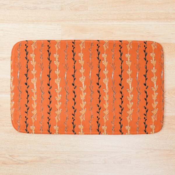 Item preview, Watercolor Vines and Creepers: Orange, White, Gray on Dark Orange designed and sold by ara-designs.