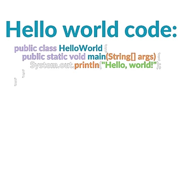 Artwork thumbnail, Hello world code by code t-shirt